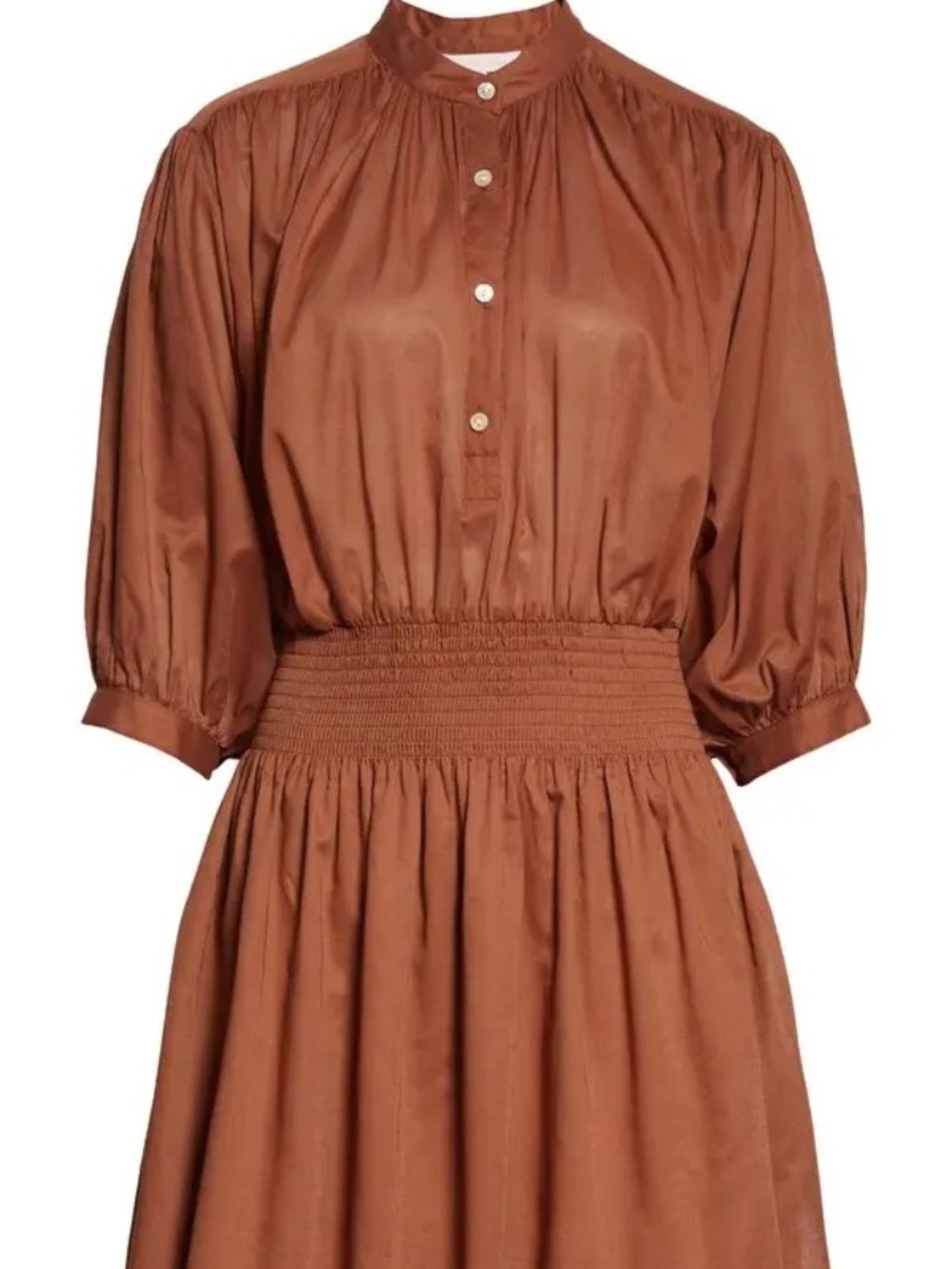 Rebecca Taylor - Voile‎ Shirt Shirt Dress - Pecan - S